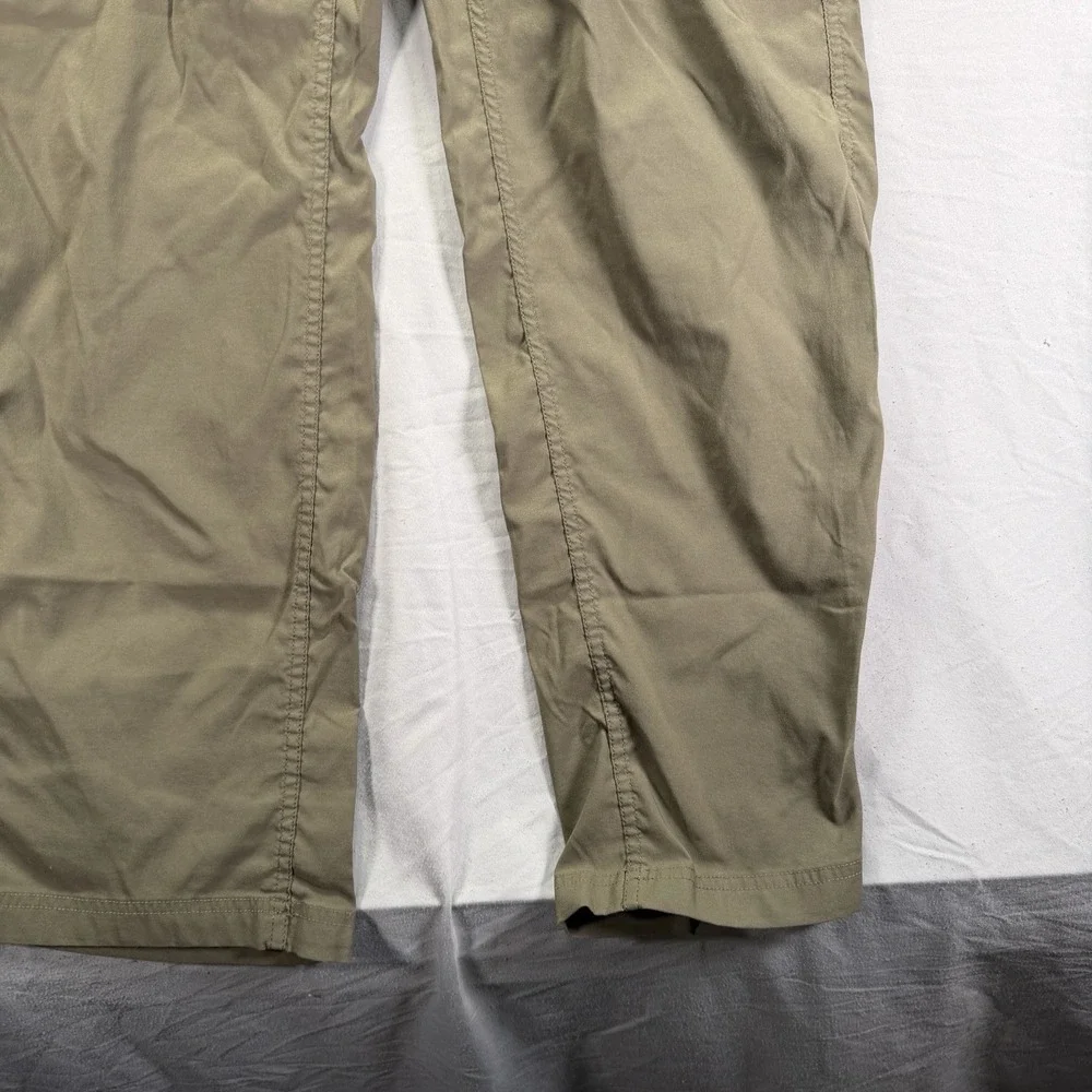 Duluth Trading Cargo Pants Men Large 34x34 Nylon Work Forest Green Dad Hike Camp - Picture 3 of 14
